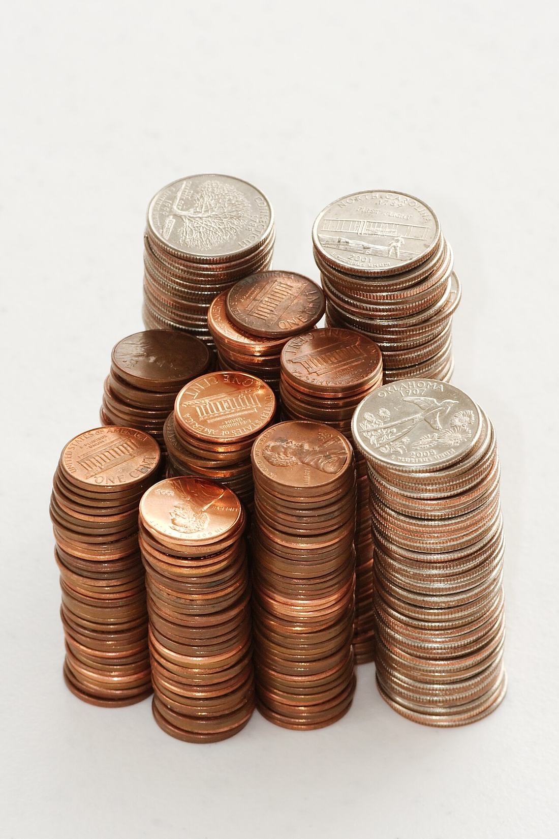 A stack of coins